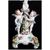 Coppia di candelabri in porcellana Manifattura di Vienna del 1800 a quattro fiamme