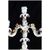 Coppia di candelabri in porcellana Manifattura di Vienna del 1800 a quattro fiamme