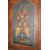 Splendido trumeau tirolese del 1800 riccamente dipinto motivo floreale