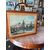 Antica oleografia fine '800 Ponte Carlo Praga 57x45