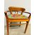 Antica poltroncina art decò 1940 in noce, seduta ricamata a foglie,70x52x44 cm