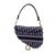 CHRISTIAN DIOR Borsa a Tracolla in Tela Col. Blu Saddle Dior Oblique M