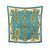 HERMES Foulard Vintage in Seta Col. Turchese Carre 90