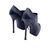 YVES SAINT LAURENT Scarpe con Tacco in Pelle Col. Blu Trib Too 40