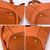 PRADA Borsa Shopper in Pelle Col. Arancione Galleria M