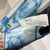 GUCCI Foulard Vintage in Seta Col. Blu Flora