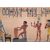 Dipinto su tela di lino a soggetto ANTICO EGITTO (geroglifici, figure di dignitari) primo '900