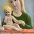Antica placca vergine e bambino Lenci -Torino 1935 Abele Jacopi  ceramica policroma mis 34 x 31
