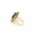 Anello in oro giallo con granati