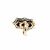 Anello oro e argento con smeraldi rubini e diamanti