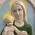 Antica placca vergine e bambino Lenci -Torino 1935 Abele Jacopi  ceramica policroma mis 34 x 31