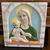 Antica placca vergine e bambino Lenci -Torino 1935 Abele Jacopi  ceramica policroma mis 34 x 31