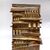 ARNALDO POMODORO, scultura "STELE", firmata in bronzo argentato, 1977