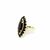Anello in oro giallo con granati