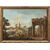 Francesco Battaglioli (Modena 1710 ca. - Venezia post 1796) - Capriccio architettonico con personaggi.