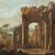 Francesco Battaglioli (Modena 1710 ca. - Venezia post 1796) - Capriccio architettonico con personaggi.