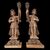 Bella coppia di angeli cerofori in legno policromo Italia Centrale XVI secolo