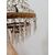 Lampadario stile Impero - mongolfiera con cristalli in vetro ed ottone -metà 900