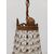Lampadario stile Impero - mongolfiera con cristalli in vetro ed ottone -metà 900