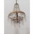 Lampadario stile Impero - mongolfiera con cristalli in vetro ed ottone -metà 900