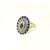 ANELLO ZAFFIRO  TAGLIO MARQUISE SU ORO 18 KT