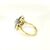 ANELLO ZAFFIRO  TAGLIO MARQUISE SU ORO 18 KT