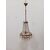 Lampadario stile Impero - mongolfiera con cristalli in vetro ed ottone -metà 900