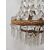 Lampadario stile Impero - mongolfiera con cristalli in vetro ed ottone -metà 900