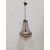 Lampadario stile Impero - mongolfiera con cristalli in vetro ed ottone -metà 900