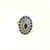 ANELLO ZAFFIRO  TAGLIO MARQUISE SU ORO 18 KT