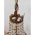 Lampadario stile Impero - mongolfiera con cristalli in vetro ed ottone -metà 900