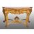Consolle antica Luigi Filippo Napoletana in legno dorato e intagliato con piano in marmo rosso. Periodo XIX secolo.