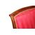 Poltrona francese stile Carlo X – Seconda metà '800, palissandro intarsiato e tessuto rosso