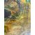 Antico dipinto olio su tela, primi '800, paesaggio, 41x36 cm