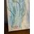 Antico dipinto di gusto Liberty, bambina con fiori, firmato, 75x73 cm