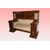 Divano Nord Europa Biedermeier del 1800 in piuma di mogano con vetrine e intarsi