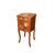 Coppia di comodini stile Luigi Filippo in legno di noce del 1800 con marmo ed intagli