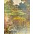 Antico dipinto olio su tela, primi '800, paesaggio, 41x36 cm