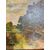 Antico dipinto olio su tela, primi '800, paesaggio, 41x36 cm