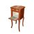 Coppia di comodini stile Luigi Filippo in legno di noce del 1800 con marmo ed intagli