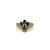 Anello in oro con zaffiri e diamanti