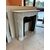 PICCOLO CORNICE POMPADOUR MARMO BIANCO DI CARRARA STILE LUIGI XV FRANCIA  cm L116xP37xH107 