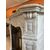 PICCOLO CORNICE POMPADOUR MARMO BIANCO DI CARRARA STILE LUIGI XV FRANCIA  cm L116xP37xH107 