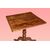 Tavolino quadrato del 1800 stile Regency in legno di mogano e piuma di mogano