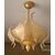 Lampadario di Barovier e Toso in vetro pulegoso dorato. 