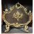 AL321 - Parascintille Rocaille in bronzo dorato, epoca '800, misure cm L 73 x H 73 x P 20