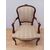 Poltroncina in faggio tinto noce - stile Luigi XV - poltrona- sedia- metà '900