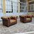 Coppia di poltrone chesterfield club vintage in cuoio cognac ( cigar brown ) 
