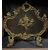 AL321 - Parascintille Rocaille in bronzo dorato, epoca '800, misure cm L 73 x H 73 x P 20