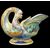 Versatoio in maiolica a forma di delfino rinascimentale.Manifattura Cantagalli.Firenze.